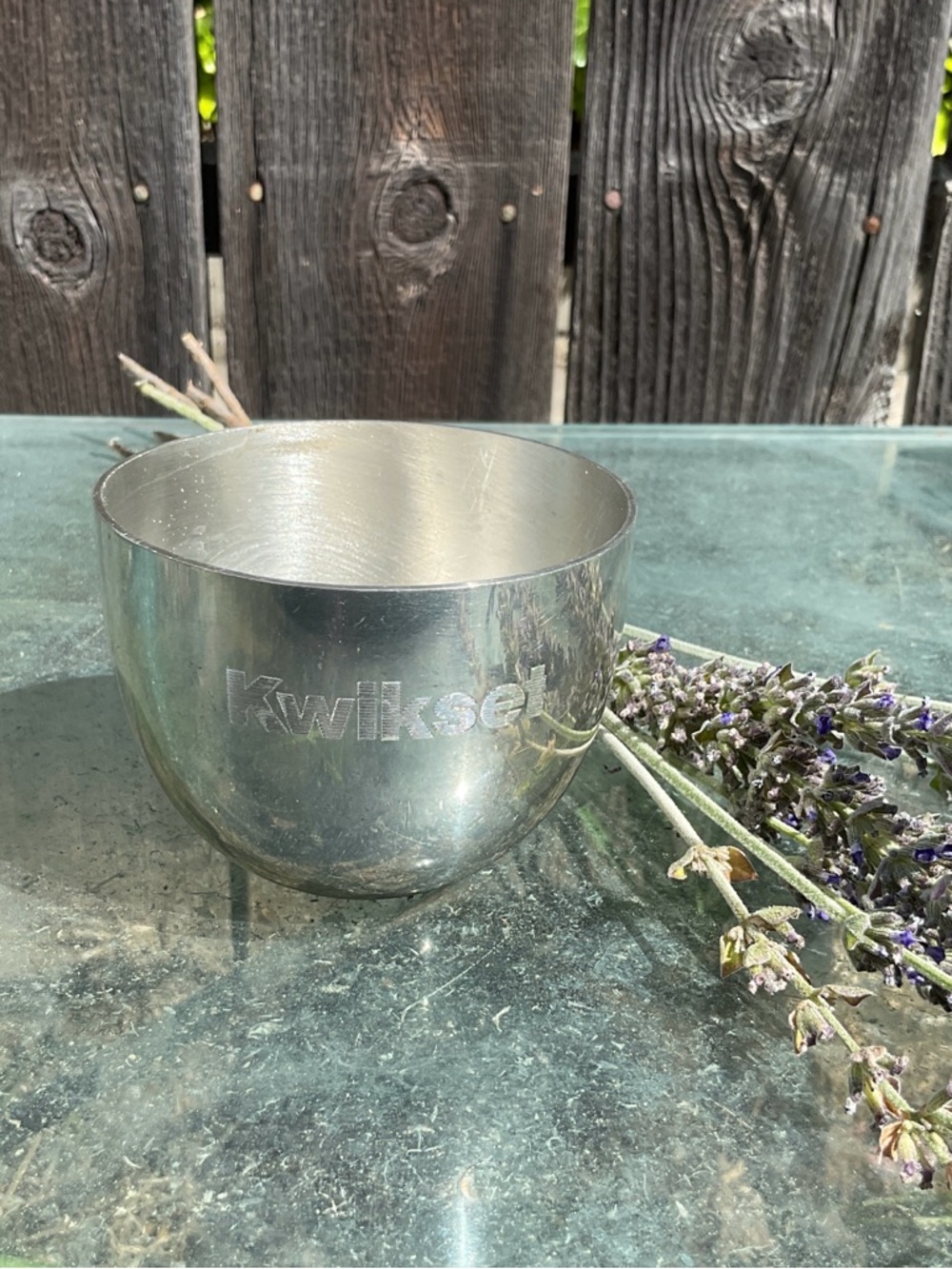 Kwikset Shiny Pewter Kirk Stieff Cup Engraved